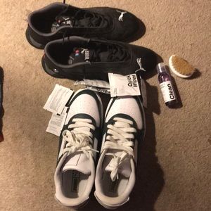 Size 11 puma designer sneakers worn once around the house.